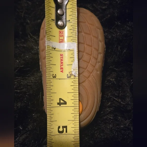 Stride Rite Brown and Orange Baby Walker Shoes - Picture 6 of 7